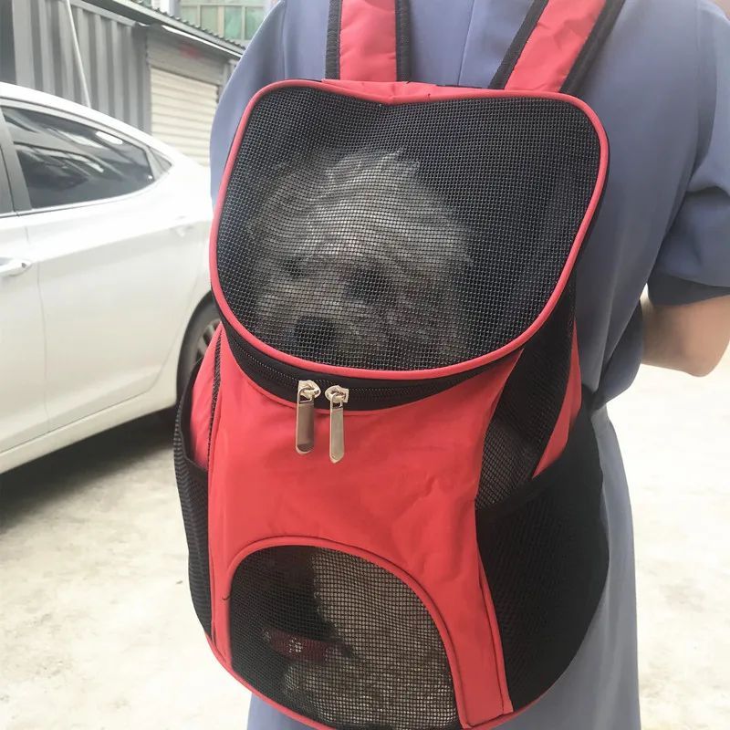 Mochila transportadora transpirable para perros y gatos pequeños - Imagen 8