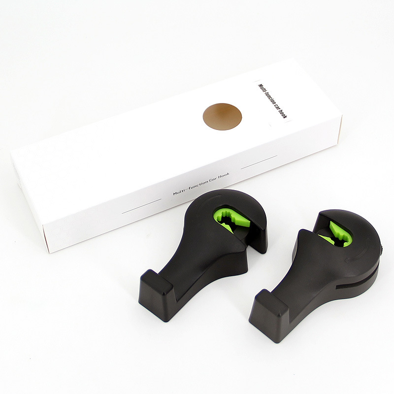 Pack de 2 Ganchos Universales para Reposacabezas de Auto – Negro