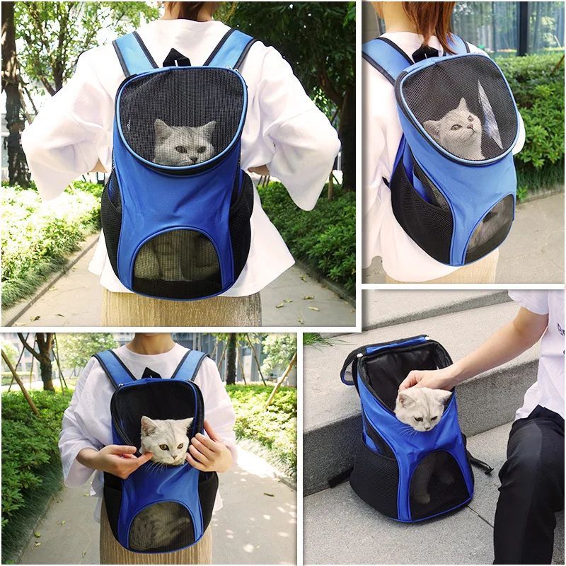 Mochila transportadora transpirable para perros y gatos pequeños - Imagen 4