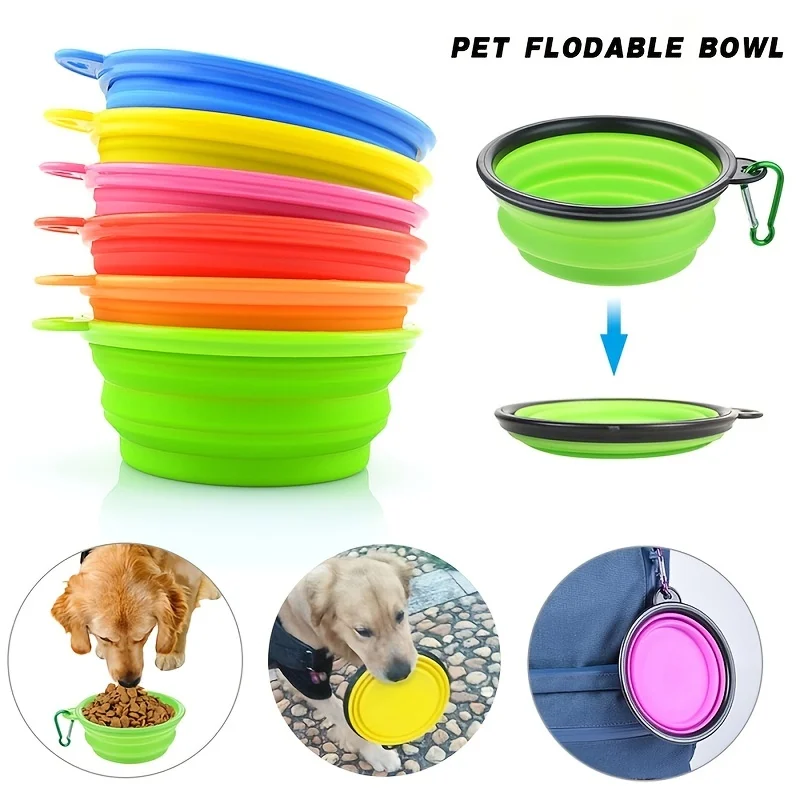 Comedero Plegable de Silicona para Perros y Gatos – Portátil para Viajes - Imagen 13