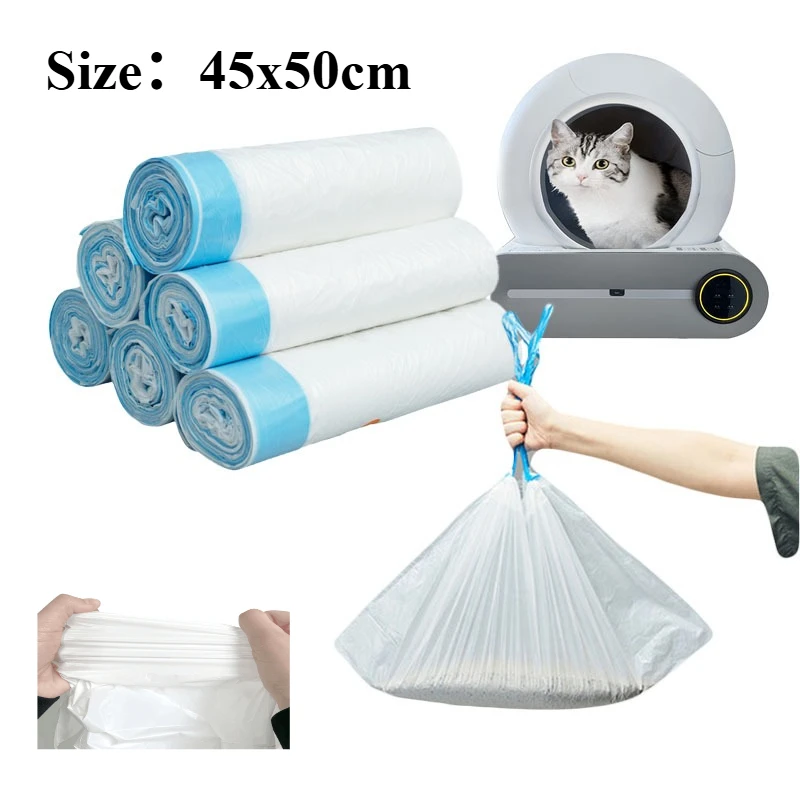 Bolsas Desechables con Cordón para Arenero de Gatos – 15 Unidades