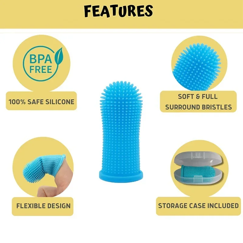Cepillo Dental de Silicona para Dedo para Perros y Gatos - Imagen 4