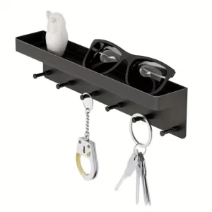 Organizador de Pared con Repisa y 6 Ganchos para Llaves