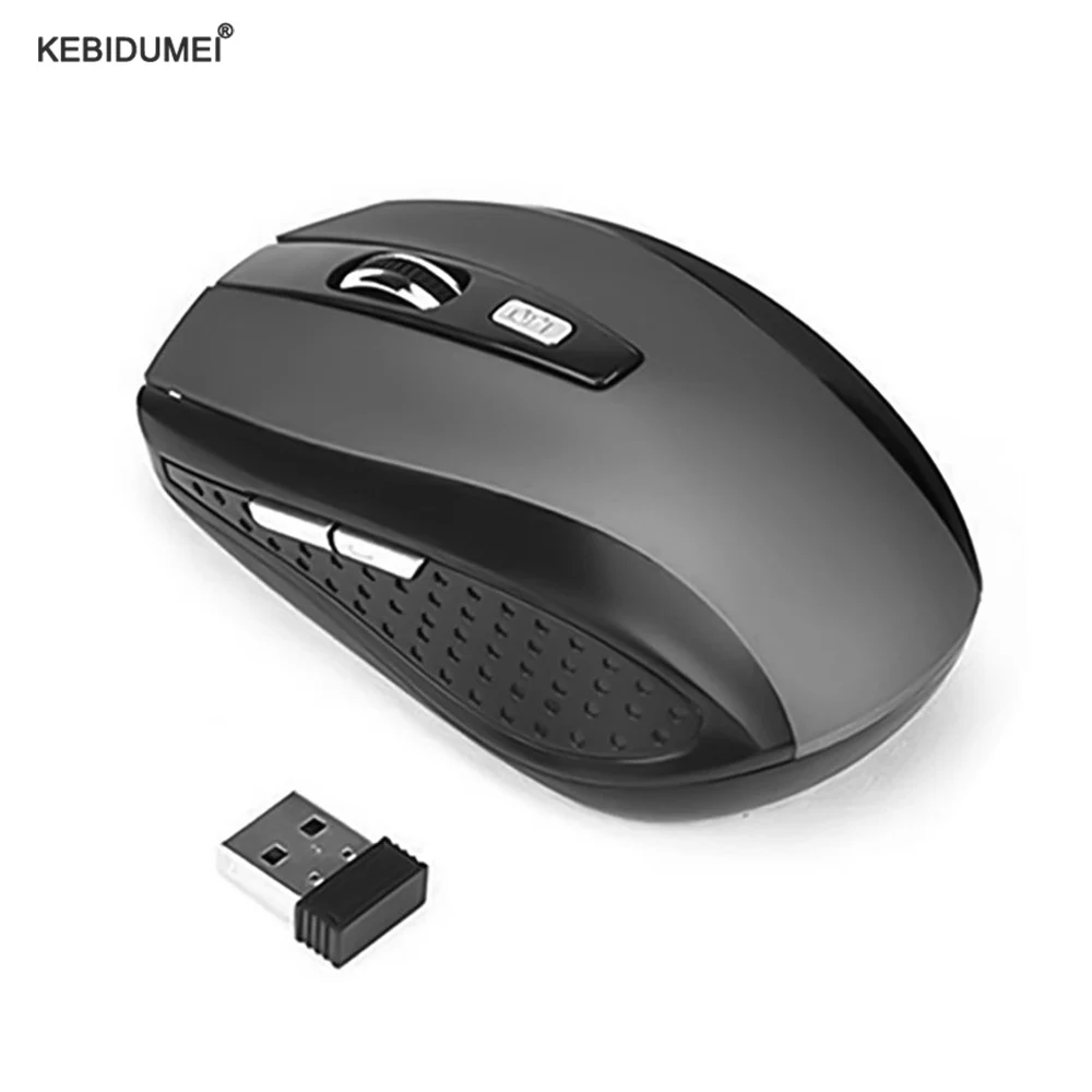 Mouse Inalámbrico 2,4 GHz Silencioso con Receptor USB y DPI Ajustable