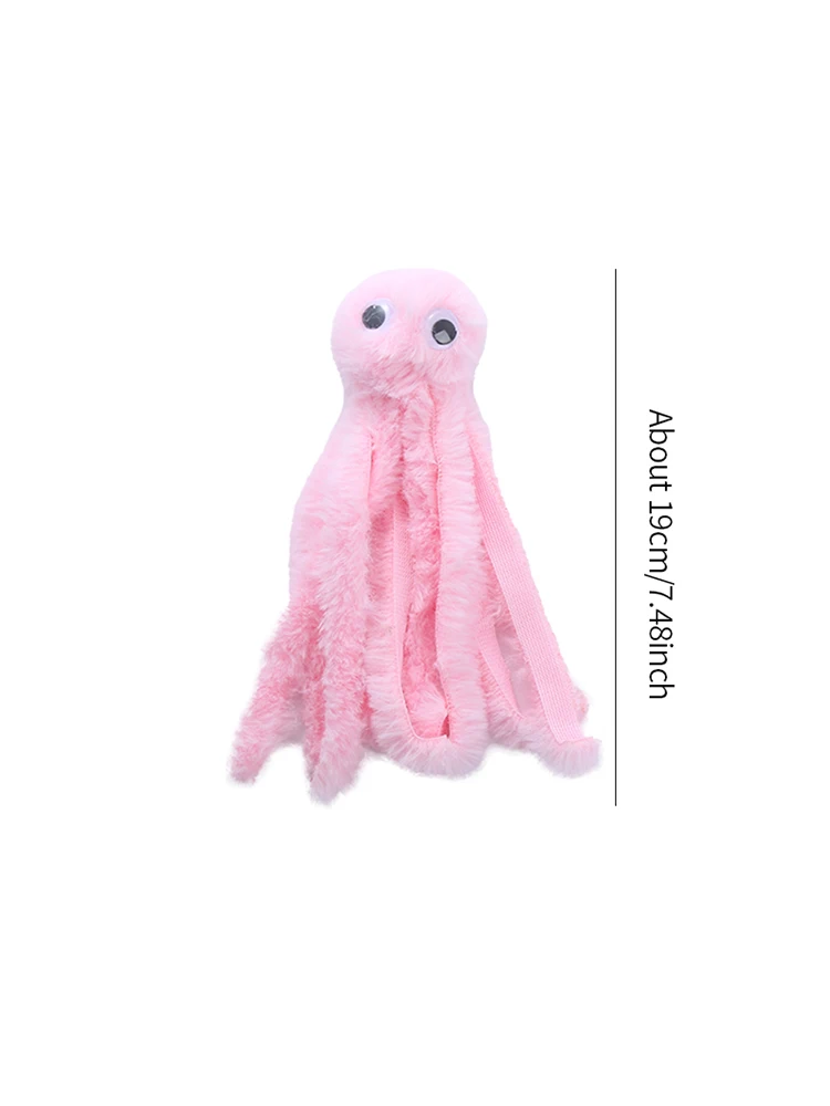 Juguete de Peluche con Forma de Pulpo para Gatos – Suave e Interactivo - Imagen 7