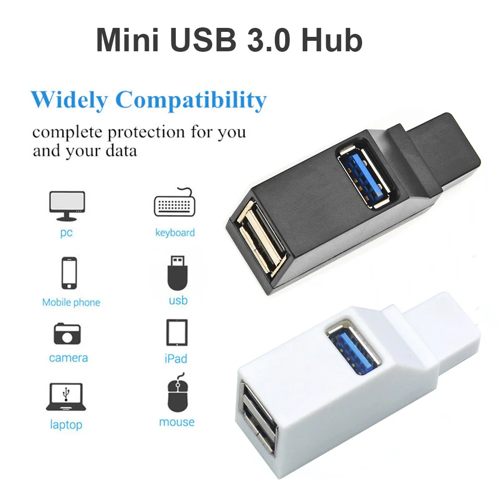 Adaptador Hub USB 3.0 de 3 Puertos para Computador y Noteboo - Imagen 2