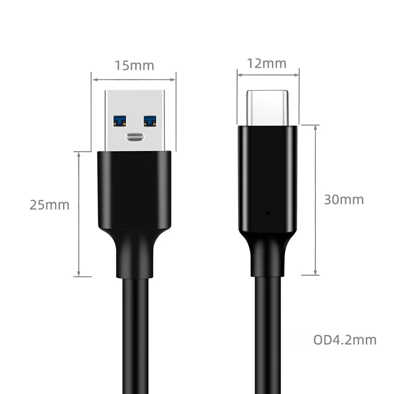 Cable USB 3.2 de 10 Gbps Tipo A a Tipo C para Carga Rápida y Transferencia de Datos - Imagen 5