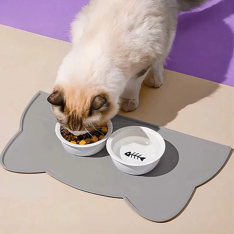 Alfombra de Silicona para Comedero de Perros y Gatos – Antideslizante e Impermeable