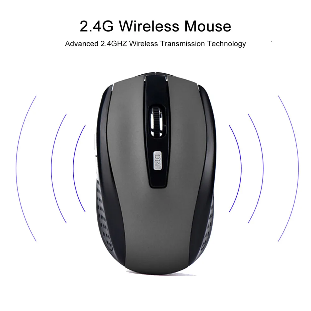 Mouse Inalámbrico 2,4 GHz Silencioso con Receptor USB y DPI Ajustable - Imagen 7