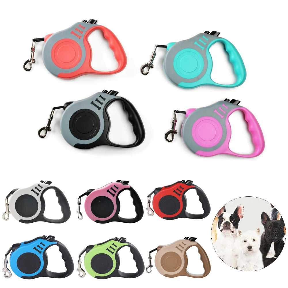 Correa Retráctil de 3 o 5 Metros para Perros – Mango Ergonómico
