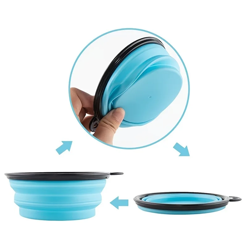 Comedero Plegable de Silicona para Perros y Gatos – Portátil para Viajes - Imagen 3
