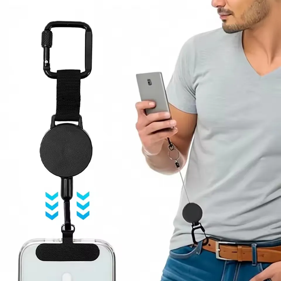 Correa Retráctil Antirrobo para Teléfono con Clip de Seguridad