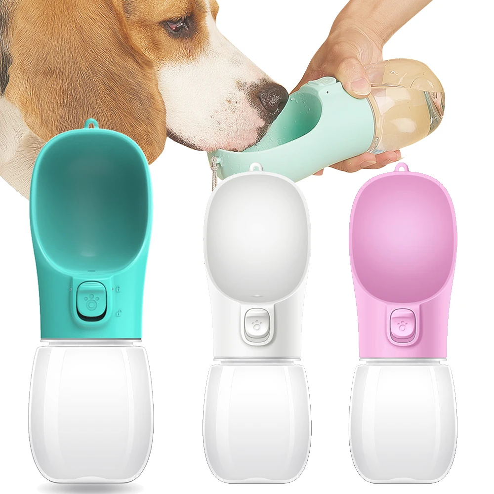Botella de Agua Portátil para Perros y Gatos con Bebedero Integrado