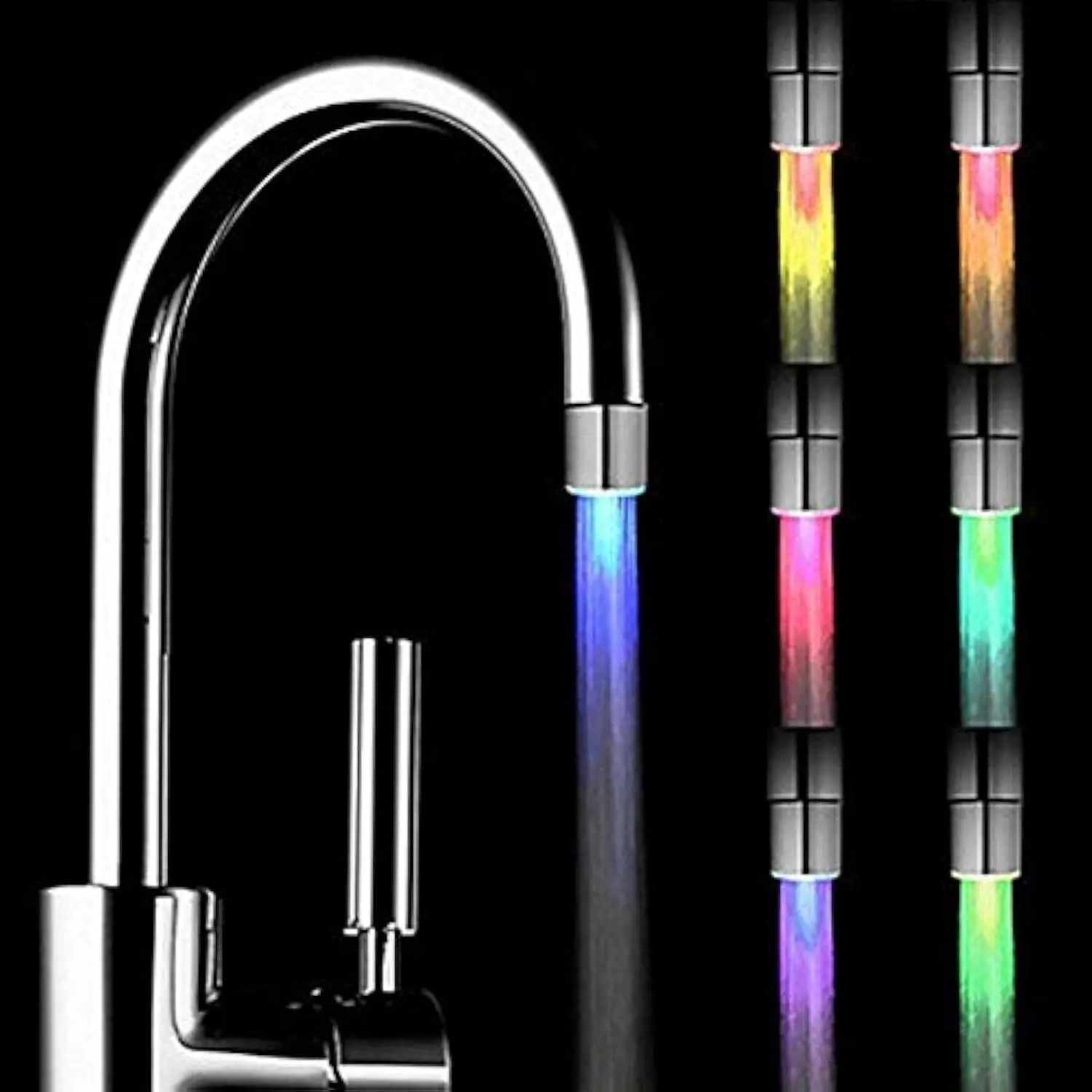 Luz LED Multicolor para Grifo con Cambio Automático de 7 Colores