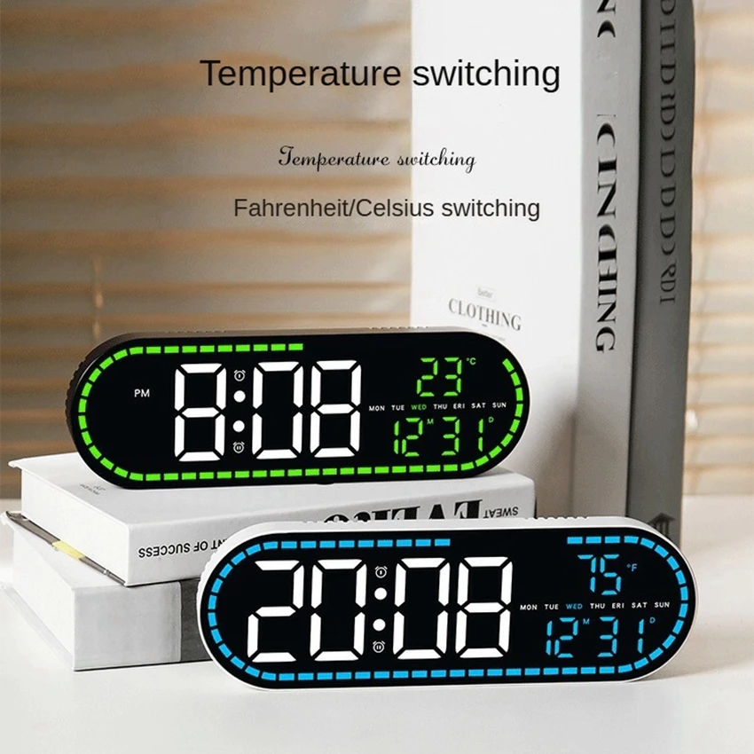 Reloj Digital LED de Pared con Fecha, Temperatura y Alarma - Imagen 2