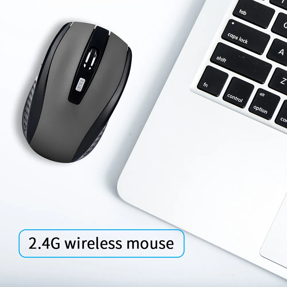 Mouse Inalámbrico 2,4 GHz Silencioso con Receptor USB y DPI Ajustable - Imagen 3