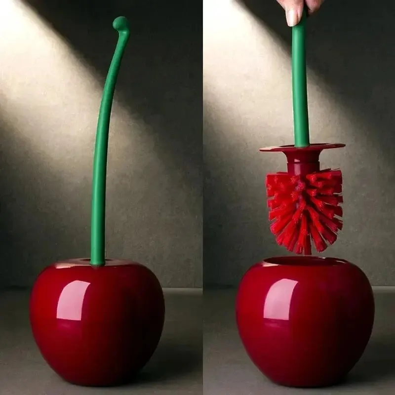 Escobilla de Baño con Soporte Diseño Cereza