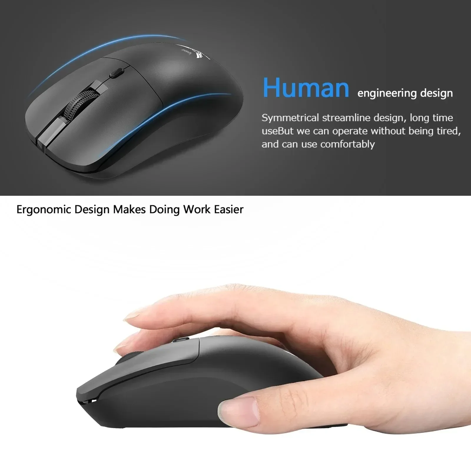 Mouse Inalámbrico Recargable Bluetooth 5.4 y 2,4 GHz con DPI Ajustable - Imagen 4