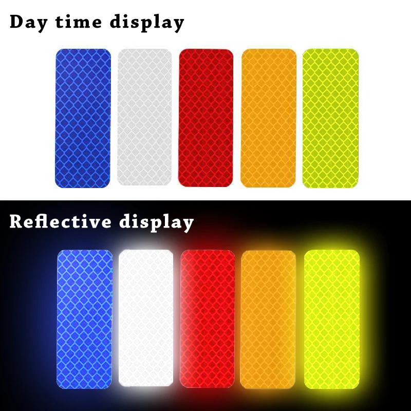 Set de 10 Adhesivos Reflectantes de Seguridad para Parachoques de Automóvil - Imagen 2