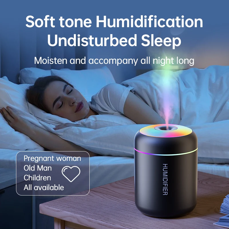 Mini Humidificador USB de 180 ml con Luz LED Multicolor - Imagen 3