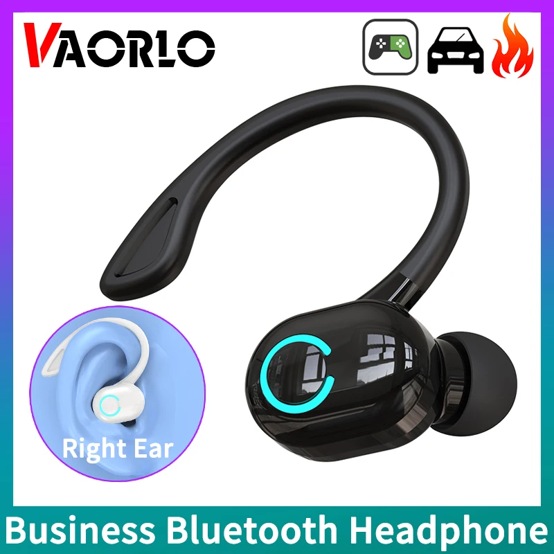 Audífono Bluetooth Mono con Gancho, Micrófono y Cancelación de Ruido
