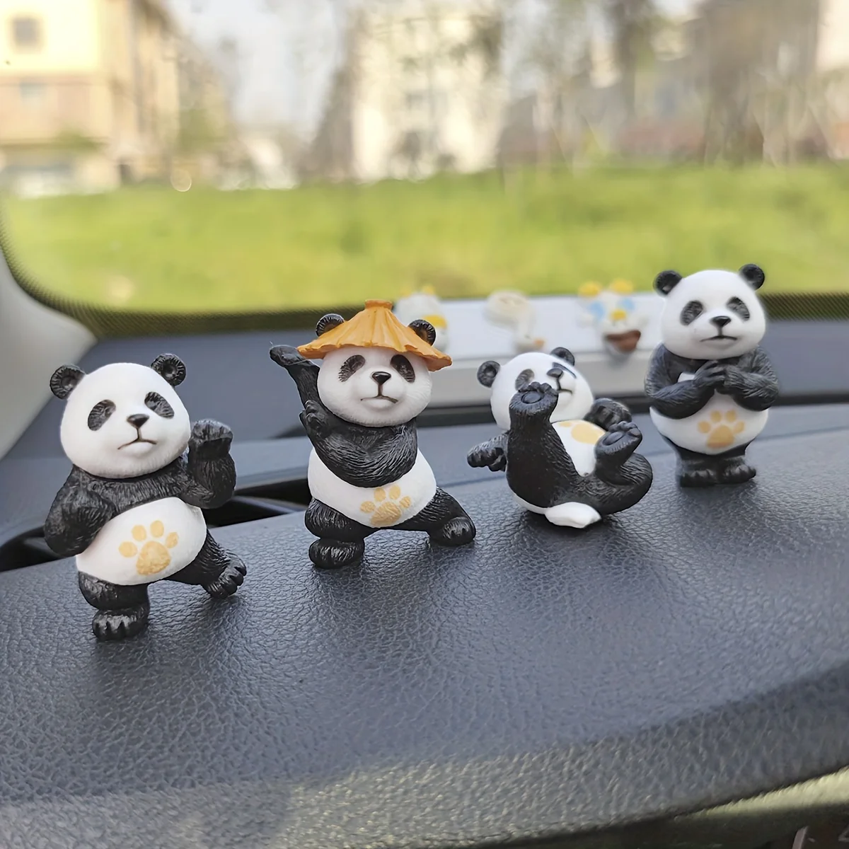 Pack de 4 Adornos Decorativos de Panda para Tablero de Automóvil - Imagen 6