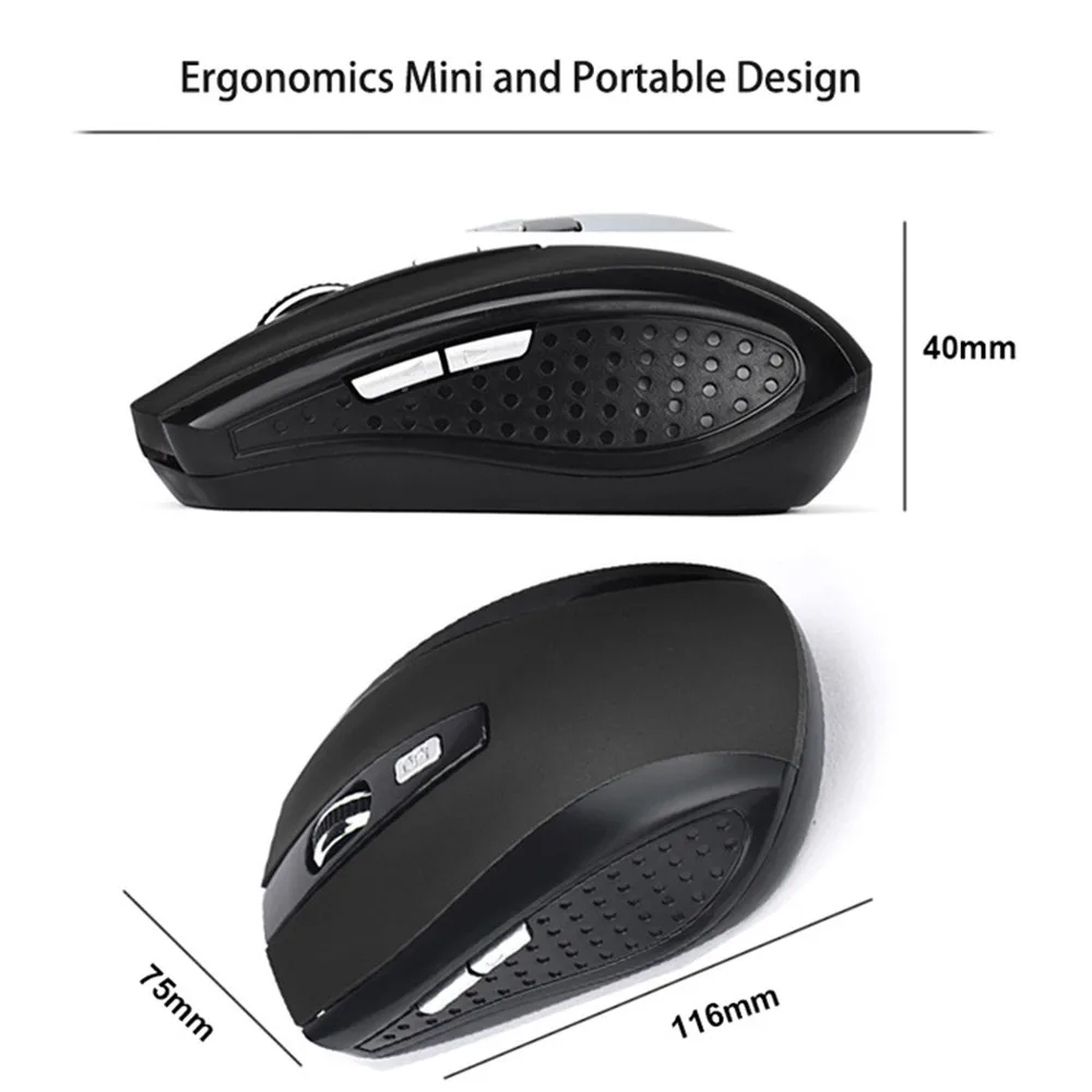 Mouse Inalámbrico 2,4 GHz Silencioso con Receptor USB y DPI Ajustable - Imagen 5