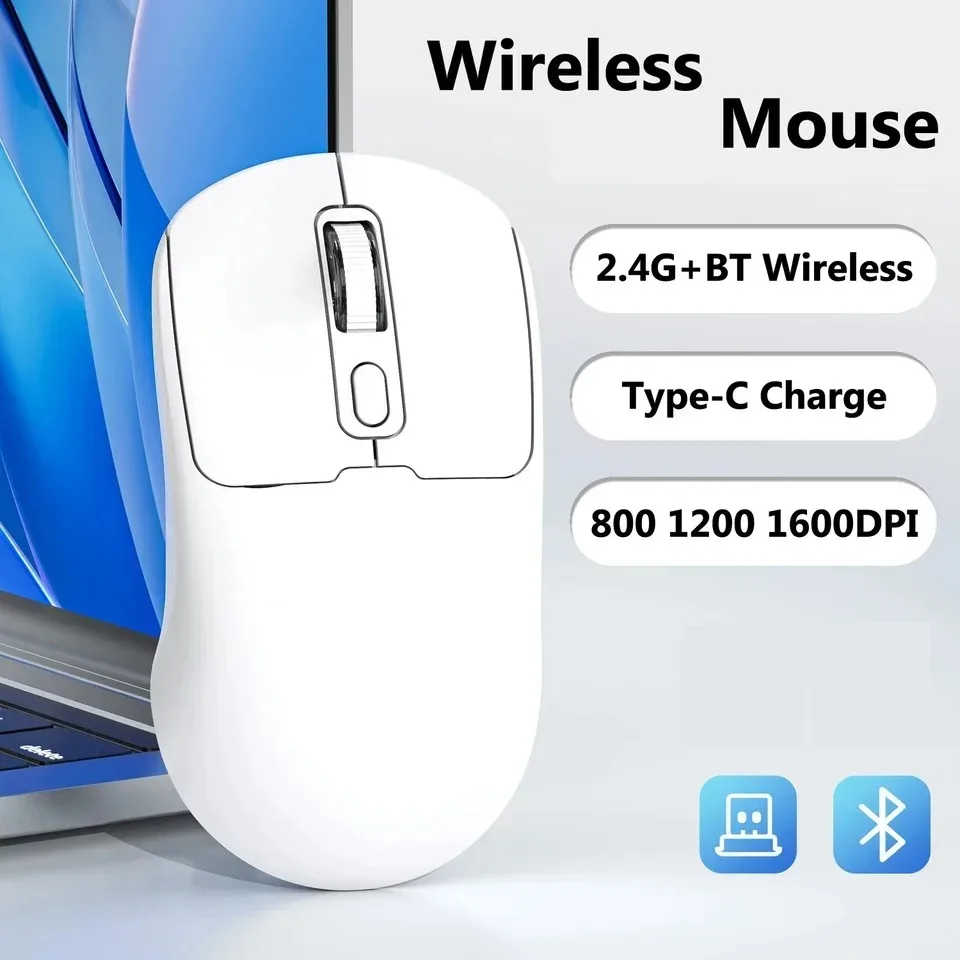 Mouse Inalámbrico Recargable Bluetooth 5.4 y 2,4 GHz con DPI Ajustable - Imagen 5