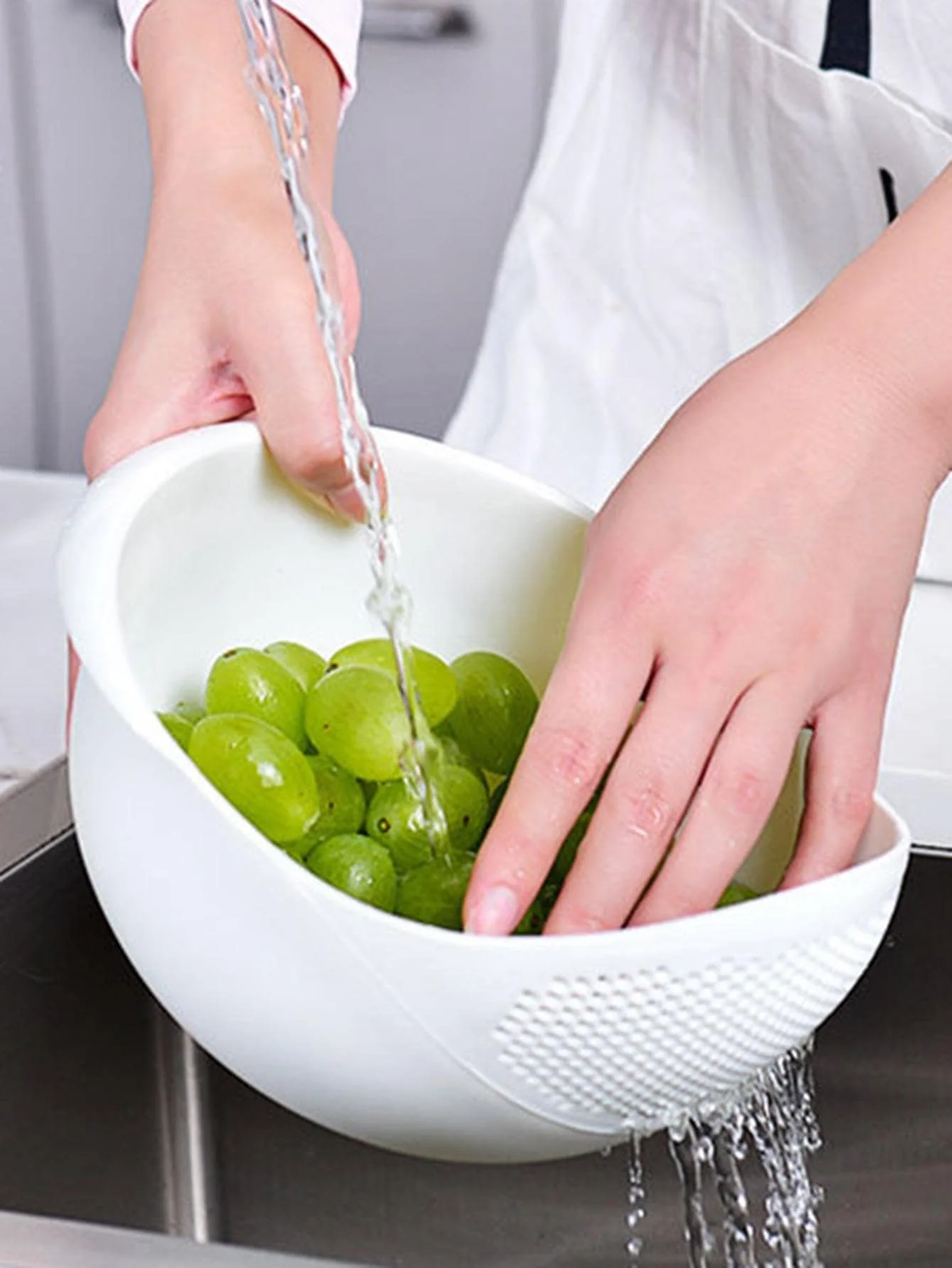 Colador Escurridor con Mango para Arroz, Frutas y Verduras - Imagen 3