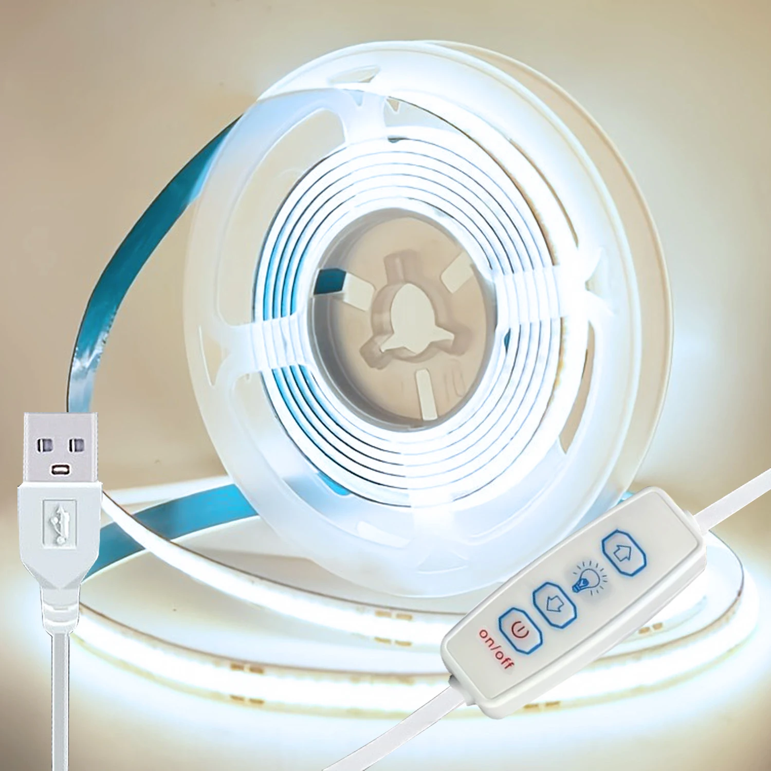 Tira LED COB USB 5V Regulable para TV, Espejos y Decoración - Imagen 5