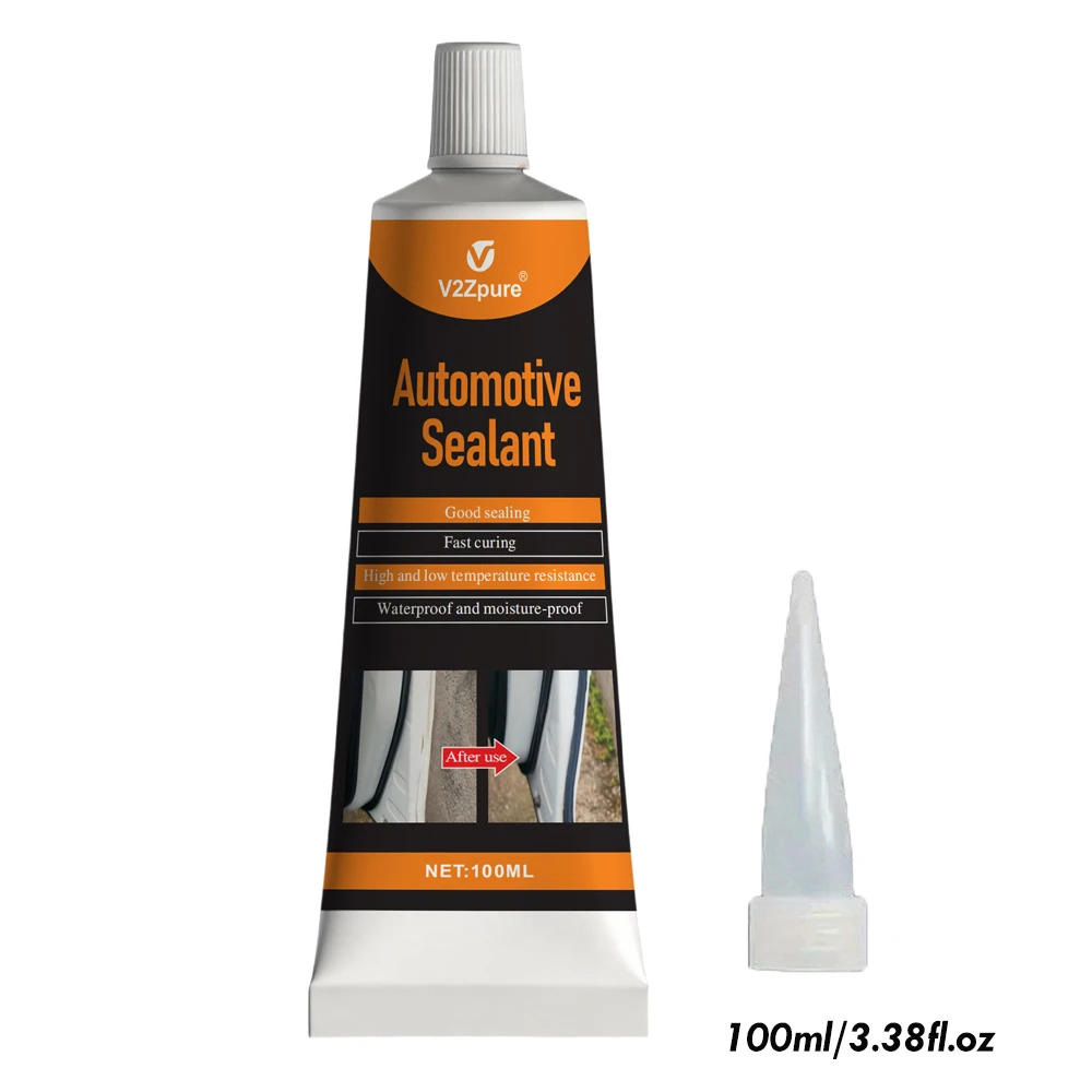 Sellador de Silicona Negro Impermeable para Parabrisas y Ventanas de Automóvil