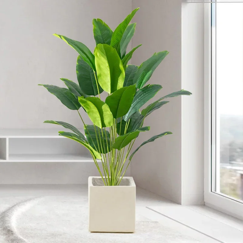Rama Artificial Tropical tipo Monstera para Decoración de Hogar