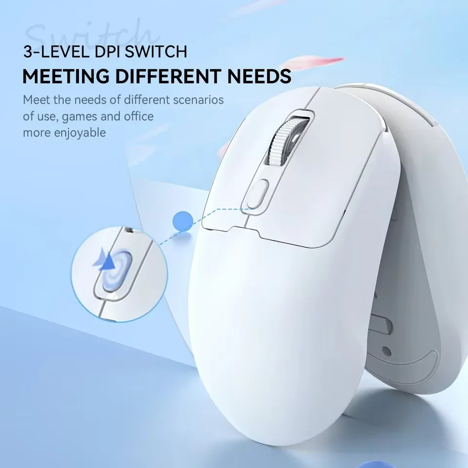 Mouse Inalámbrico Recargable Bluetooth 5.4 y 2,4 GHz con DPI Ajustable - Imagen 3