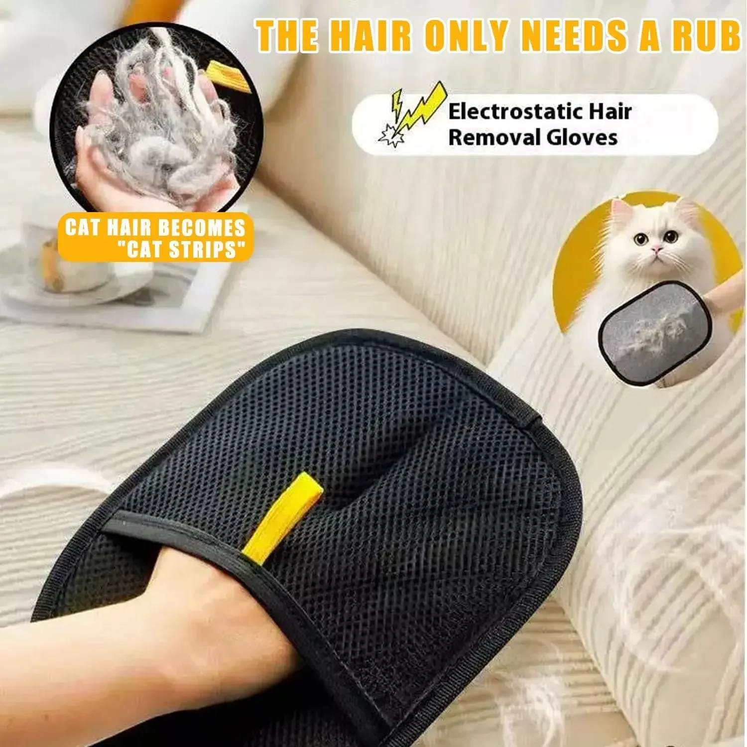 Guante Quitapelos para Perros y Gatos – Limpieza de Pelaje y Telas - Imagen 2