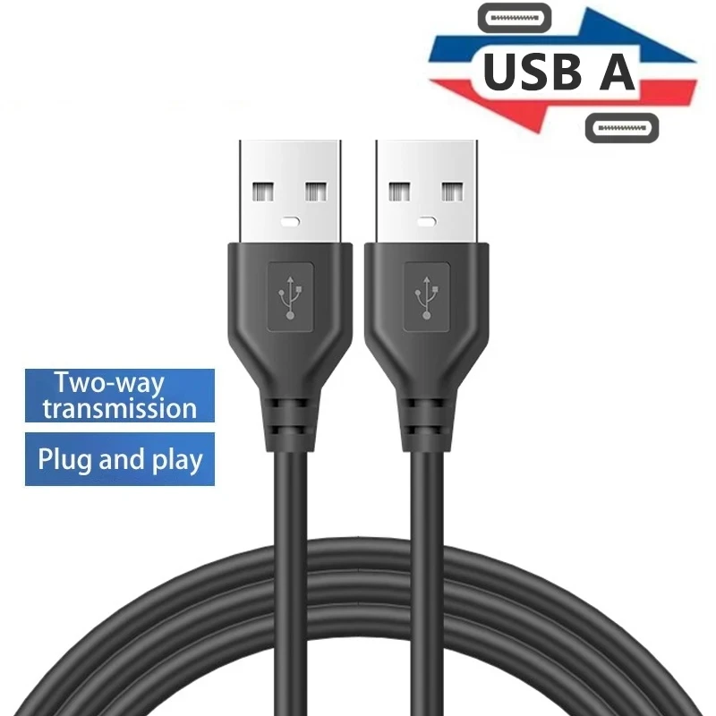 Cable USB-A Macho a USB-A Macho 2.0 para Transferencia de Datos
