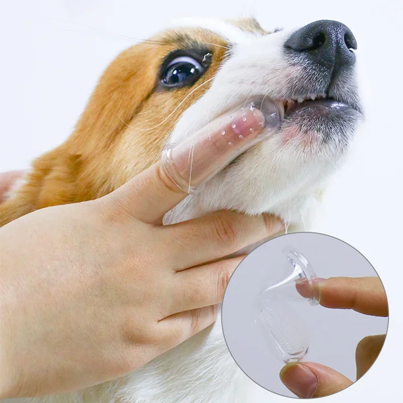 Cepillo Dental Doble de Silicona para Perros y Gatos - Imagen 4