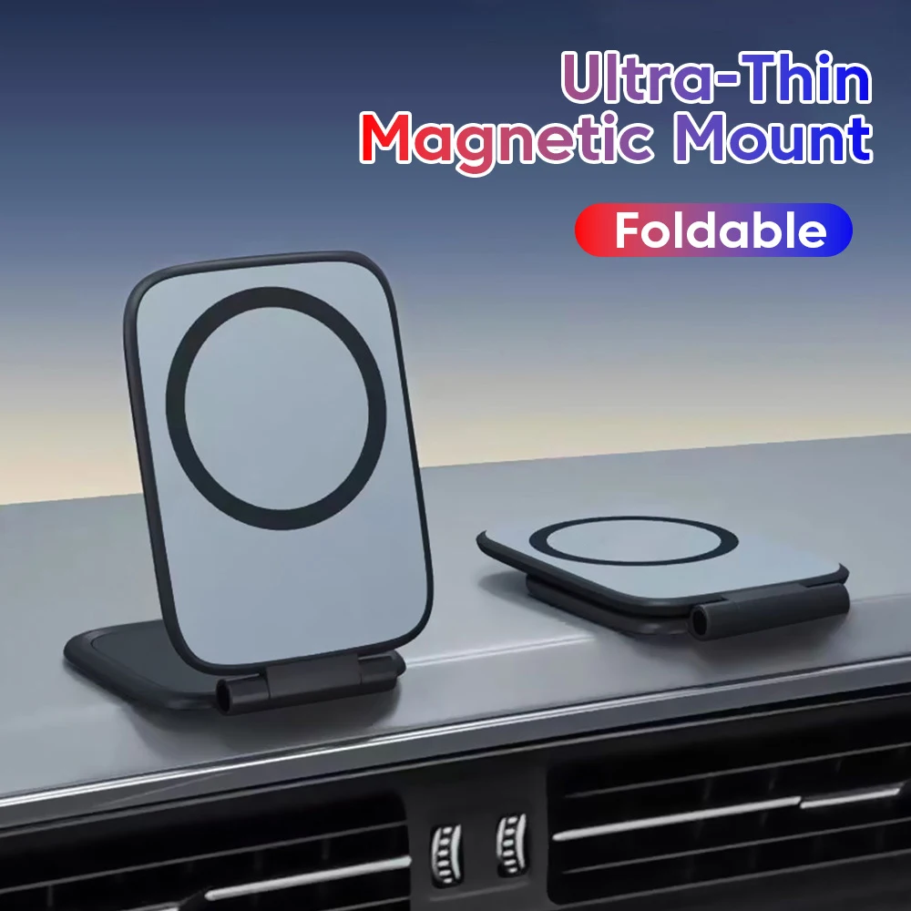 Soporte Magnético Ultrafino y Plegable para Celular de Auto