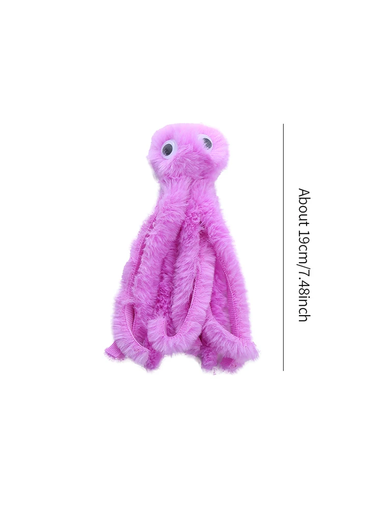 Juguete de Peluche con Forma de Pulpo para Gatos – Suave e Interactivo - Imagen 6