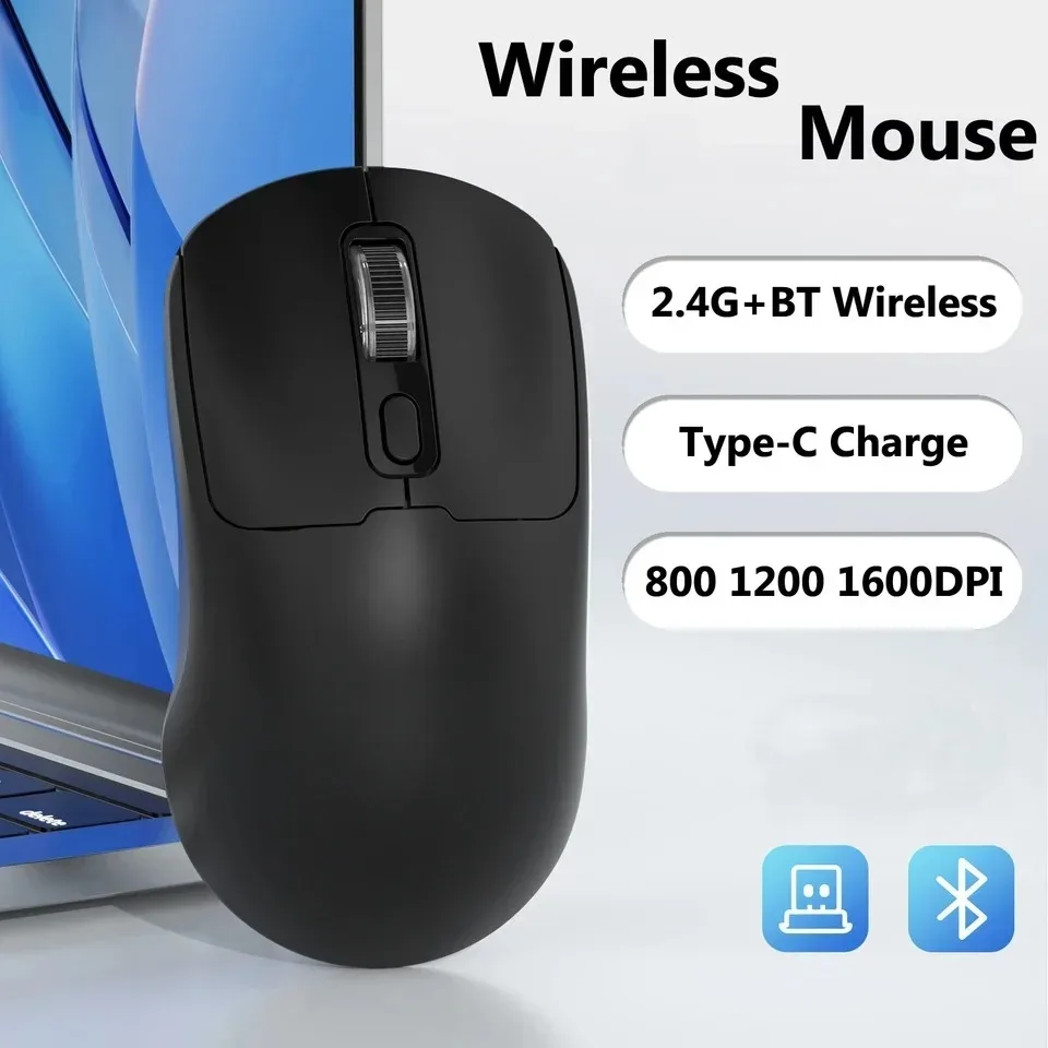 Mouse Inalámbrico Recargable Bluetooth 5.4 y 2,4 GHz con DPI Ajustable - Imagen 6