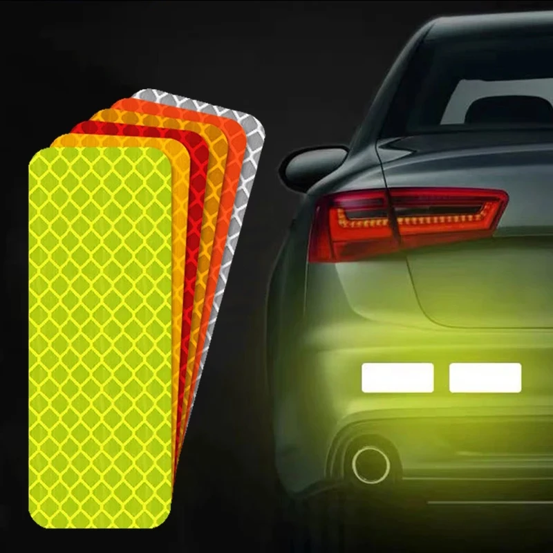 Set de 10 Adhesivos Reflectantes de Seguridad para Parachoques de Automóvil