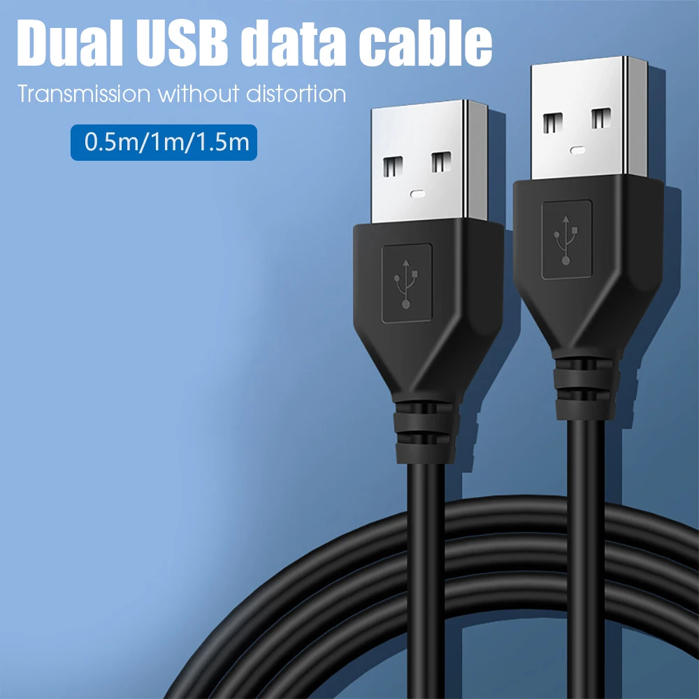 Cable USB-A Macho a USB-A Macho 2.0 para Transferencia de Datos - Imagen 2