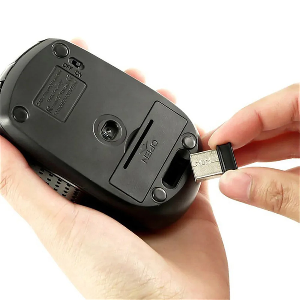 Mouse Inalámbrico 2,4 GHz Silencioso con Receptor USB y DPI Ajustable - Imagen 4