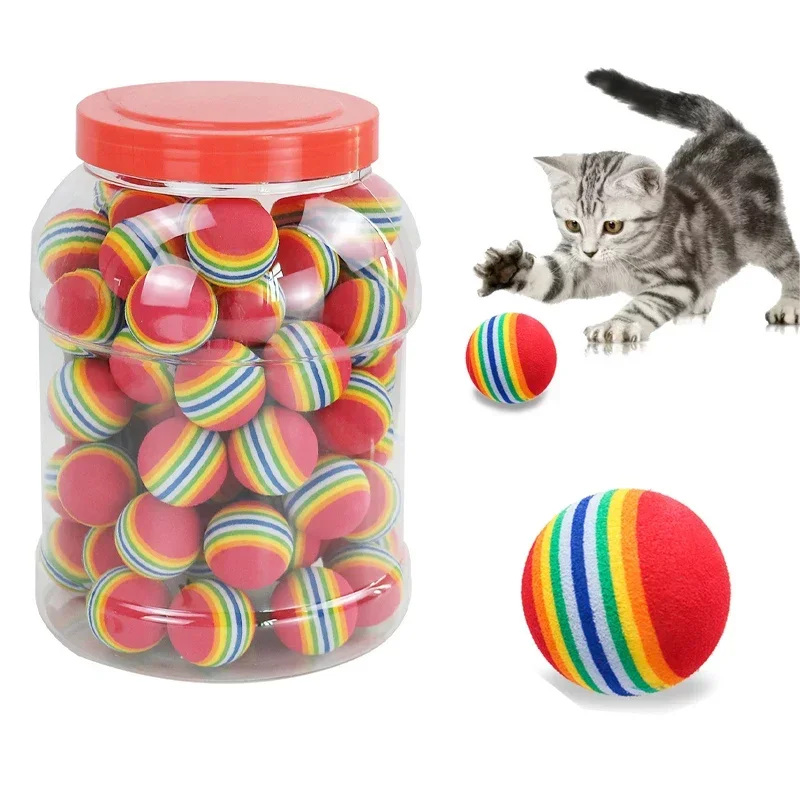 Pelota Arcoíris de EVA para Perros y Gatos – Juguete Interactivo