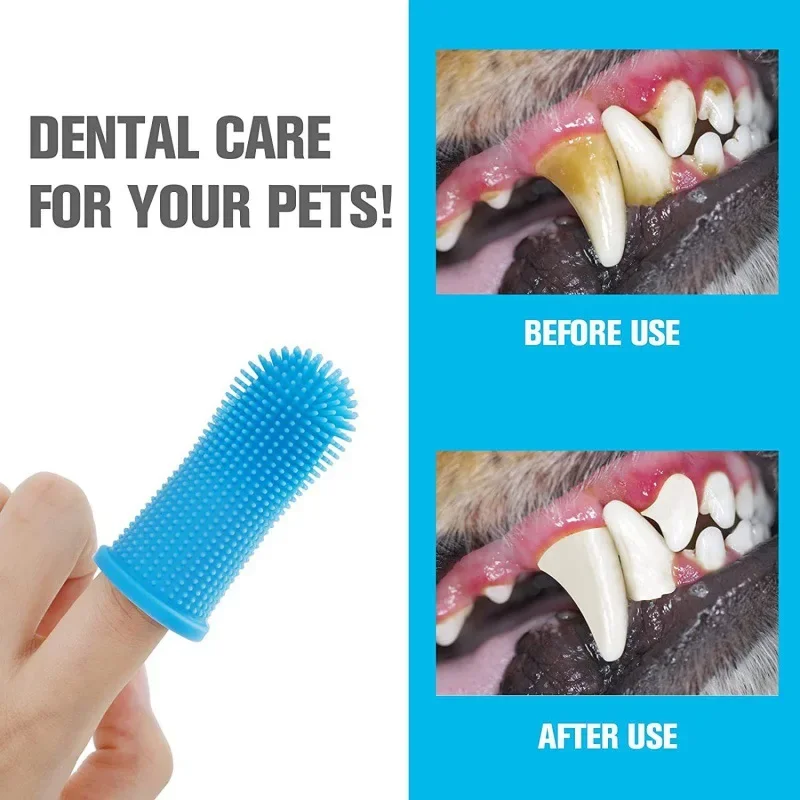 Cepillo Dental de Silicona para Dedo para Perros y Gatos - Imagen 3