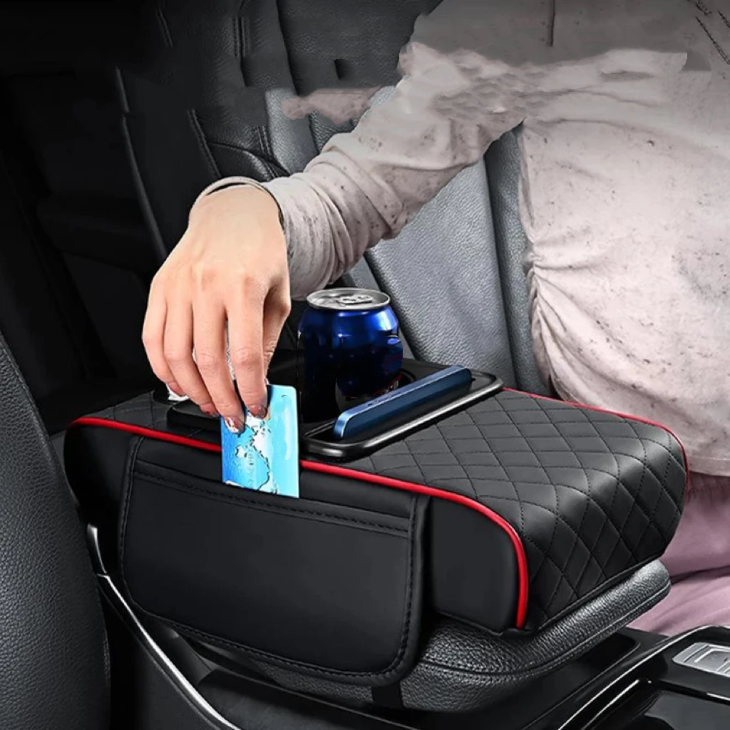 Almohadilla Organizadora para Reposabrazos de Automóvil con Portavasos - Imagen 3