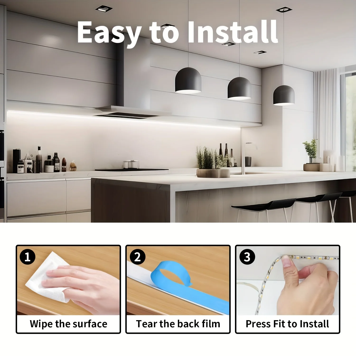 Tira LED USB 5V para TV, Clóset, Cocina y Decoración - Imagen 2