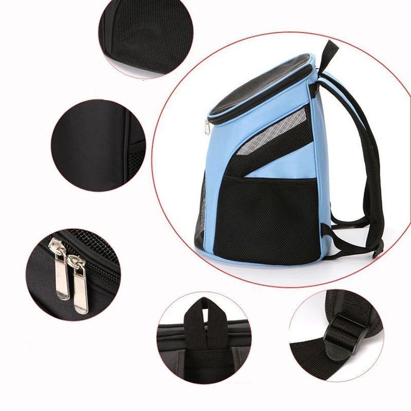 Mochila transportadora transpirable para perros y gatos pequeños - Imagen 2